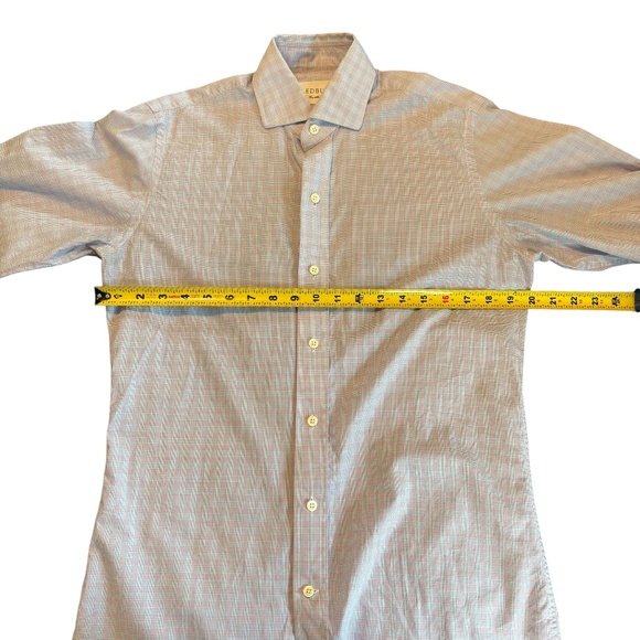 Ledbury Slim Fit Button-up Shirt, Small, 15 - Blue, Purple & White Office Preppy - Picture 6 of 10